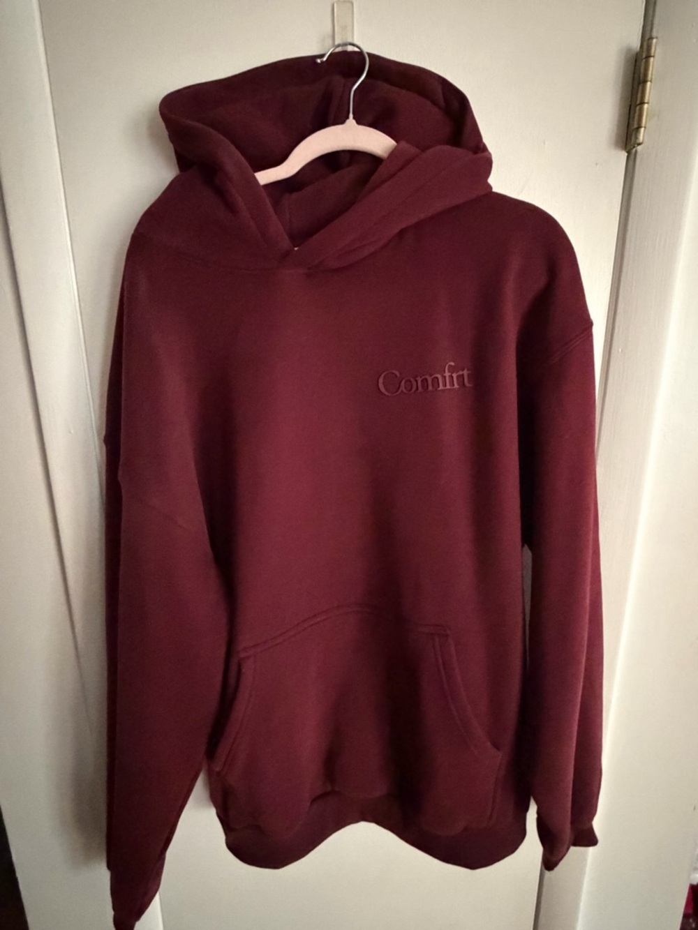 COMFRT XL Minimalist Hoodie Burgundy NWOT